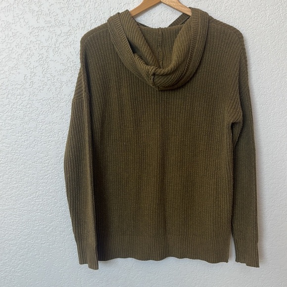 Cynthia Rowley Hoodie Sweater Cable Knit Green size Small - Picture 8 of 12